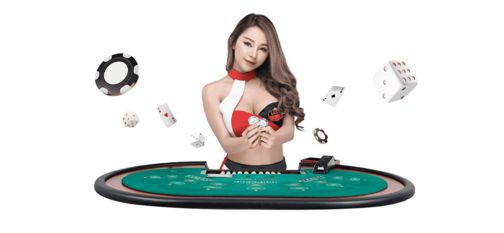 Tampilan permainan kasino dealer langsung play77 dengan studio multi-kamera